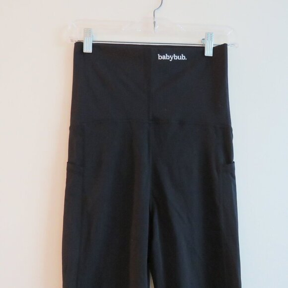 BABYBUB Full Length Maternity Leggings with Pockets in Black - Size XS - Picture 6 of 12